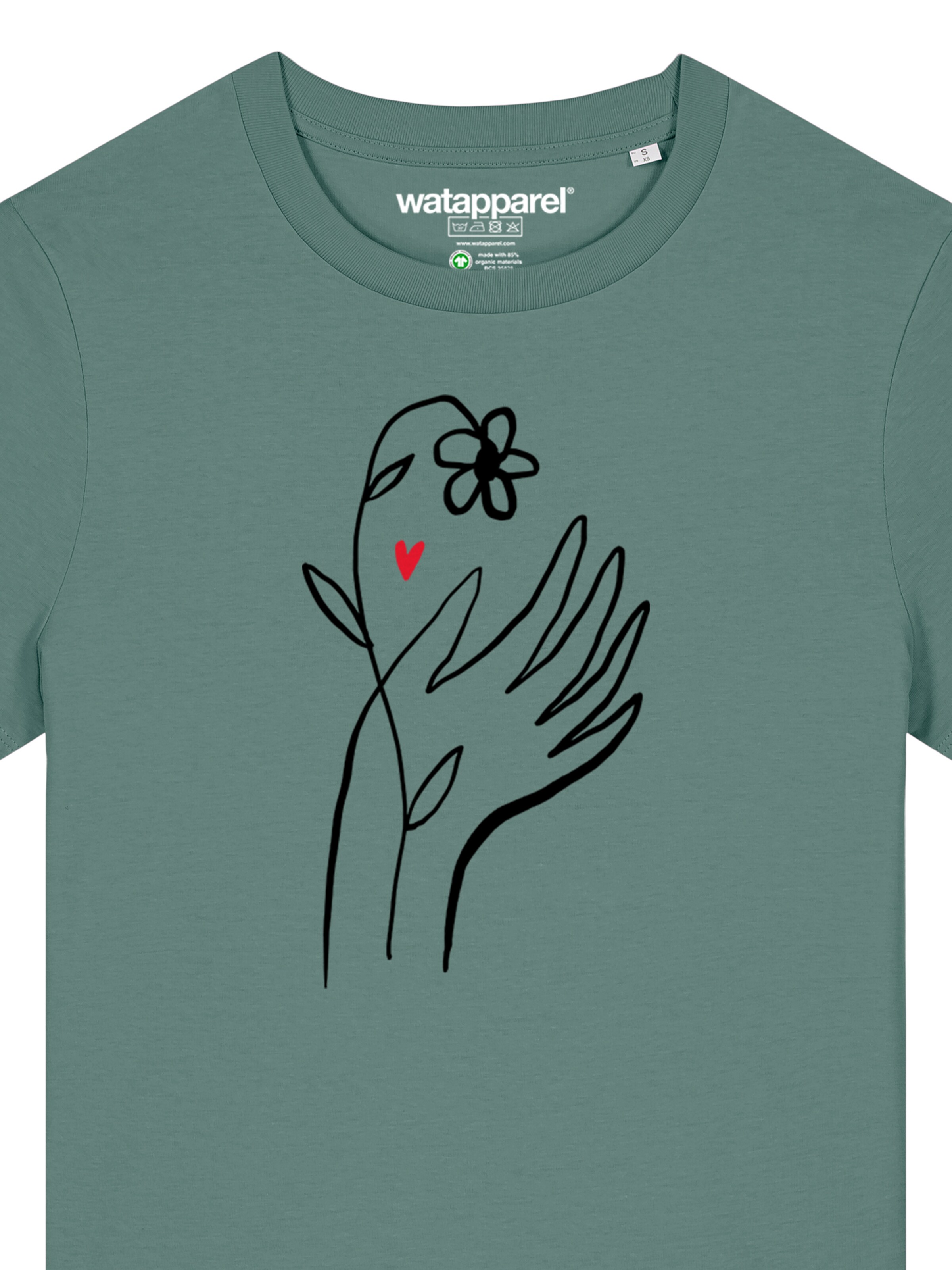 Maglietta 'Self love' di Watapparel in verde