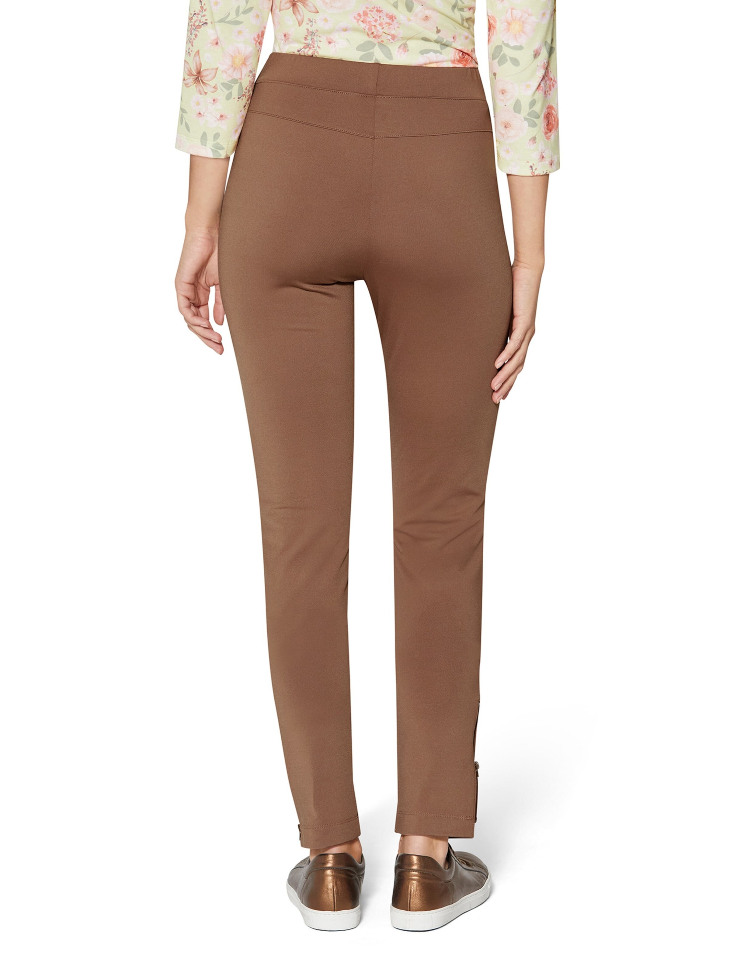 MADELEINE Slimfit Broek in Bruin