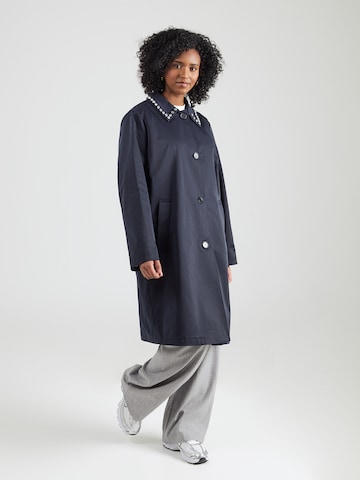 Persona by Marina Rinaldi Between-seasons coat 'EUFORICO' in Blue: front