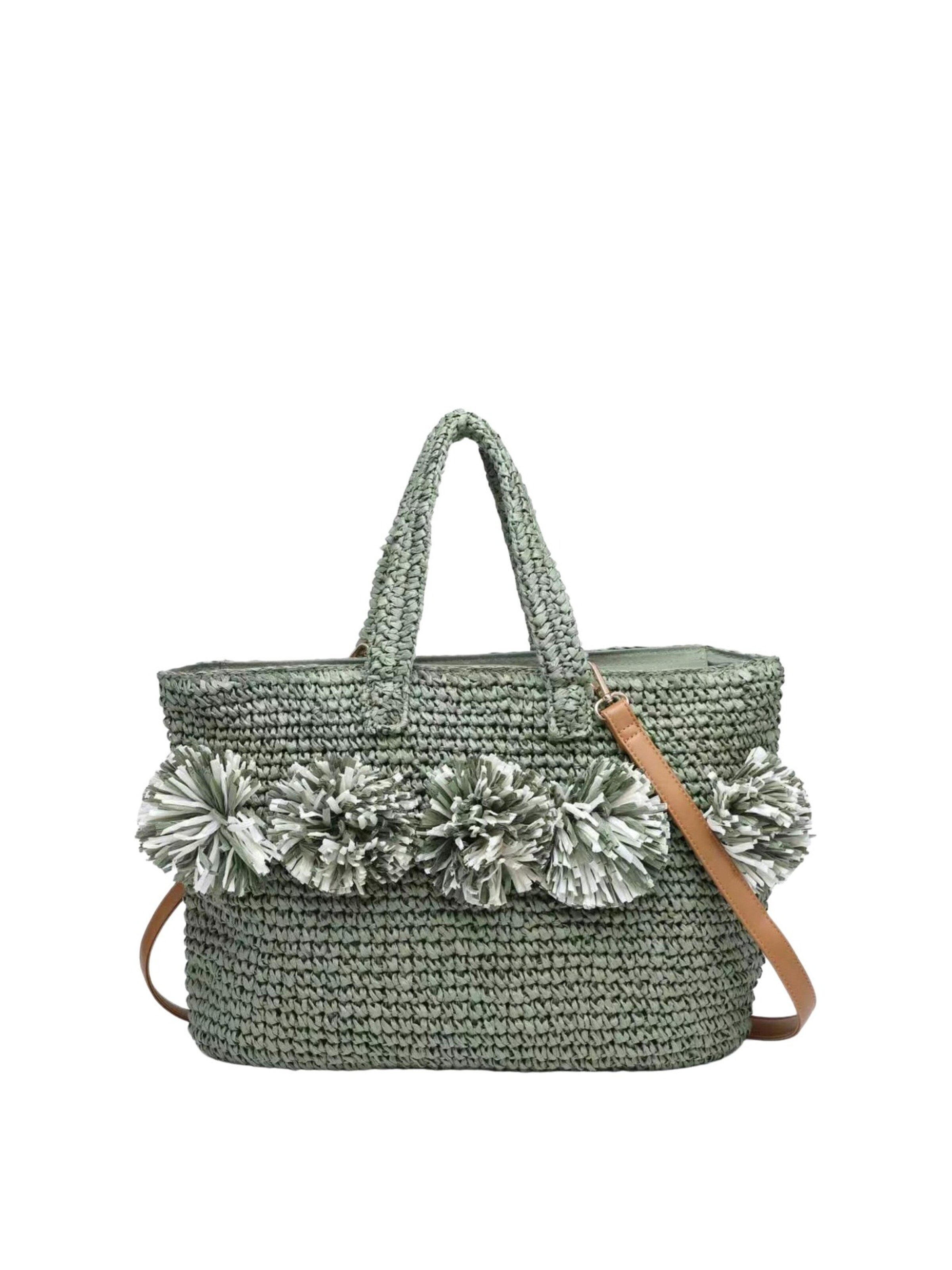 Borsa a mano 'Borsa a Mano Donna Carta Chiusura Zip - Kassandra' di Kassandra in verde: frontale