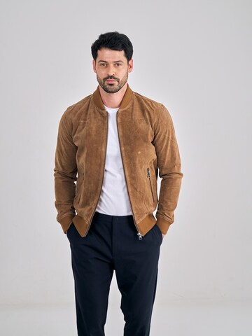 Coupe regular Veste mi-saison 'Ted' FREAKY NATION en marron : devant