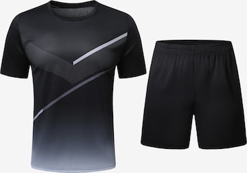 YOUTHUP Tracksuit 'Stichdicht' in Black: front
