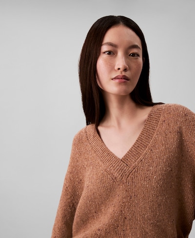 Calvin Klein Jeans Pull-over en XXS en marron chiné, Vue avec produit