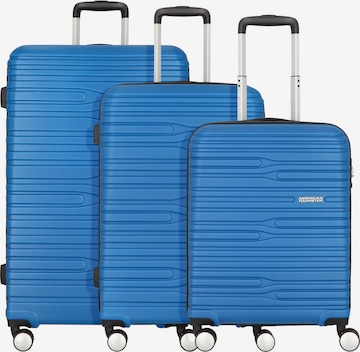 Set di valigie 'Wavestream' di American Tourister in blu: frontale