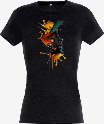 RMK Shirt 'Farbspritzer' in Black: front