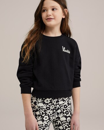 Sweat-shirt WE Fashion en noir : devant