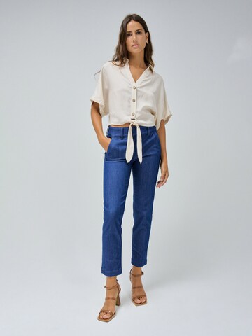 Salsa Jeans Slimfit Broek in Blauw