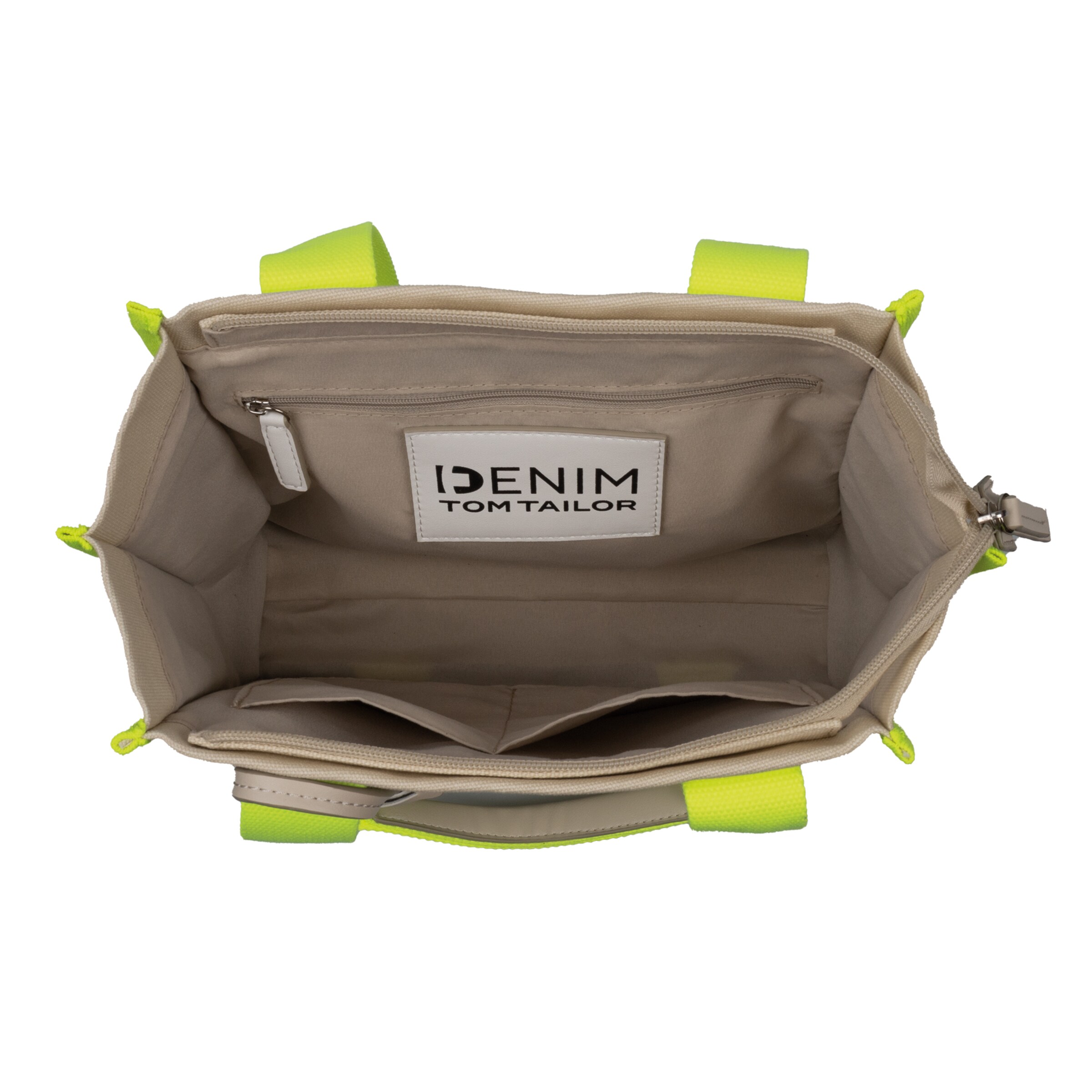 TOM TAILOR DENIM Shopper 'Alani' in Beige