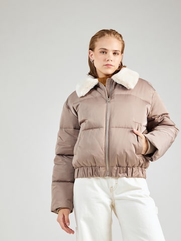 Abercrombie & Fitch Prehodna jakna | bež barva: sprednja stran