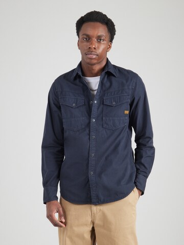 G-STAR Slim Fit Hemd 'Dakota' in Blau: Vorderseite