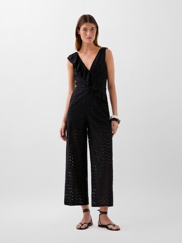 Scalpers Jumpsuit in Schwarz: Vorderseite