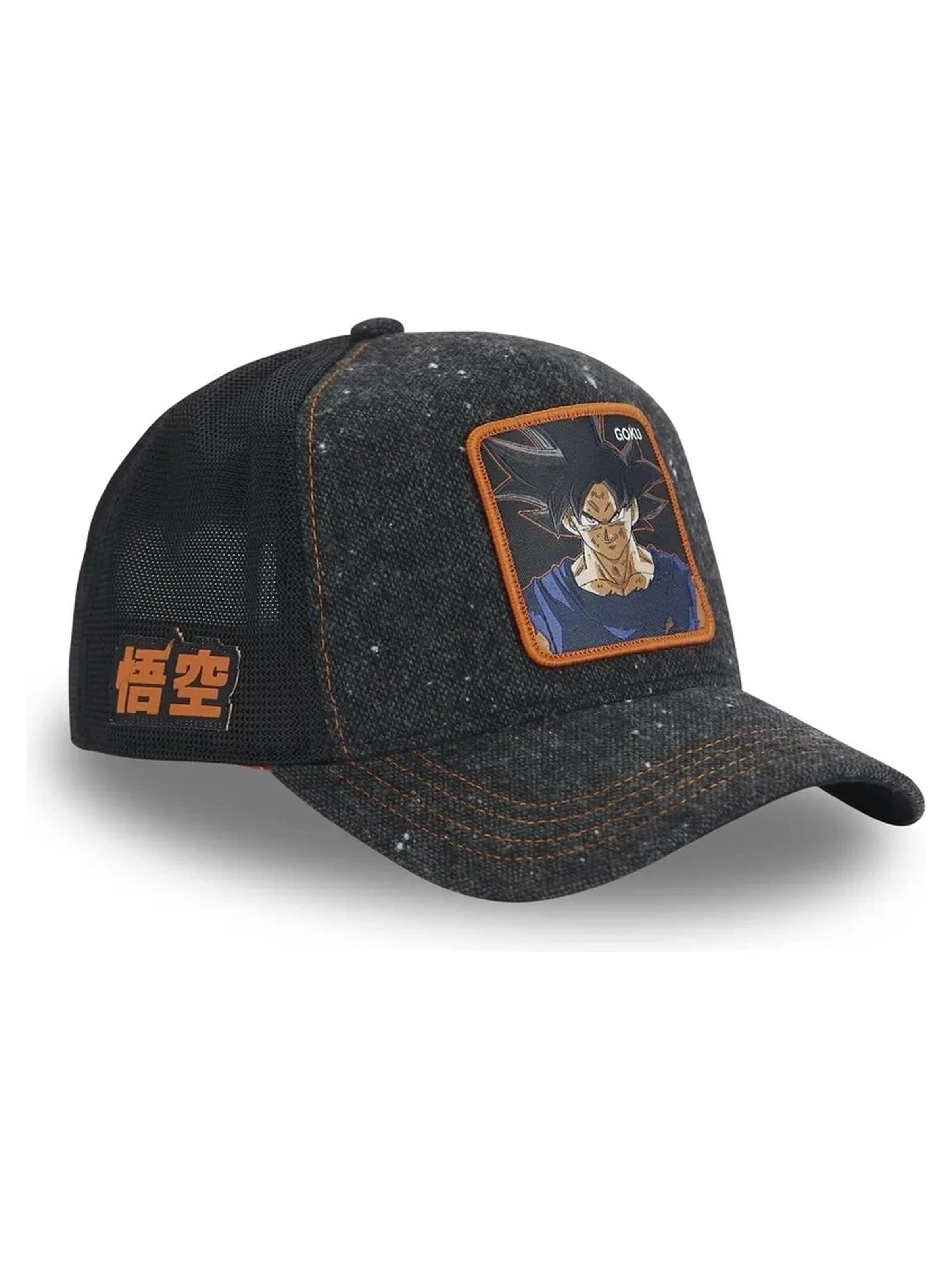 Capslab - Gorra 'Gorra capslab negra jaspeada goku sig trucker cap' en negro