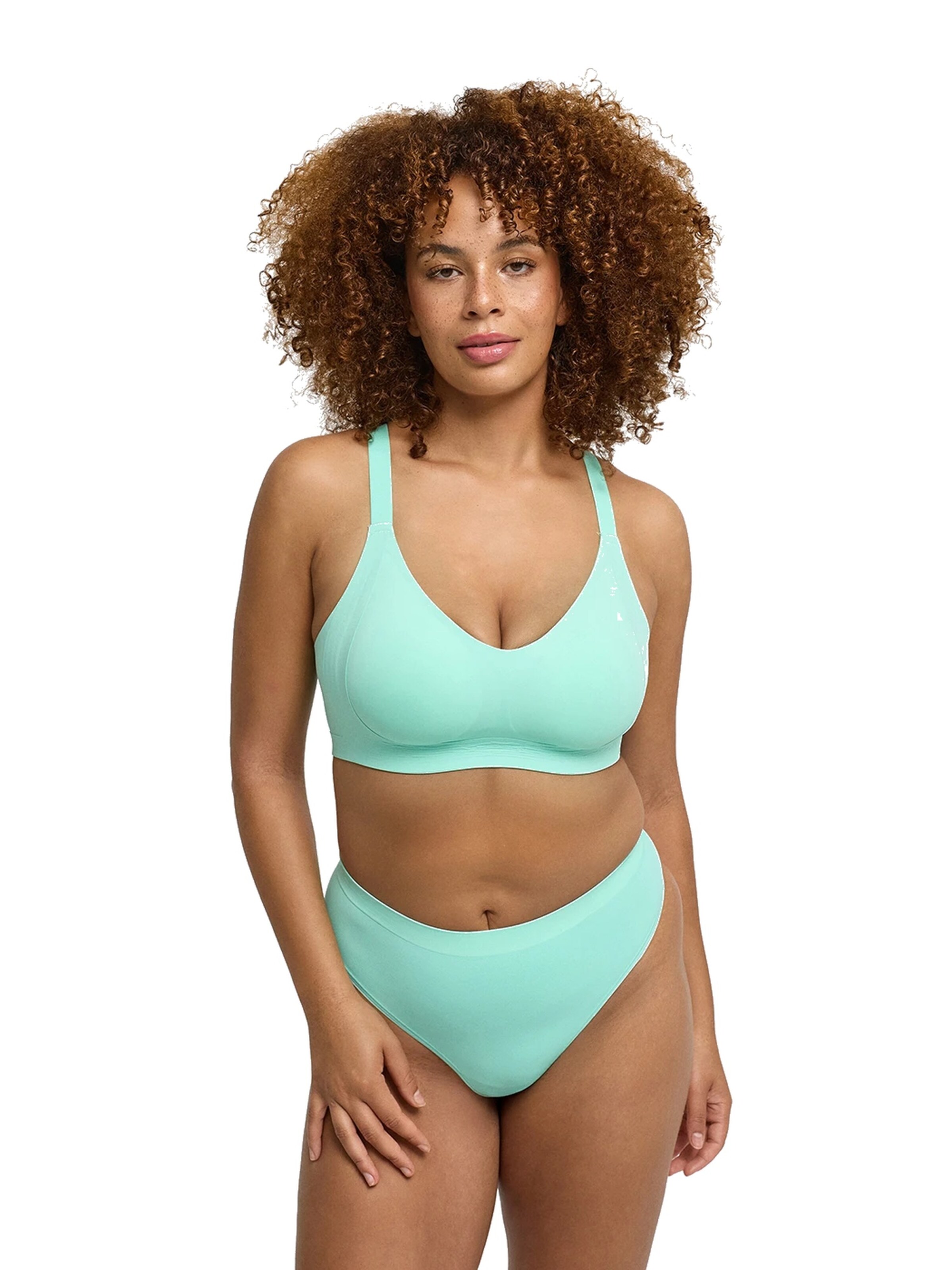 cfab (formerly creamy fabrics) - Sujetador 'Seamless Compact Push-Up BH' en verde: frente