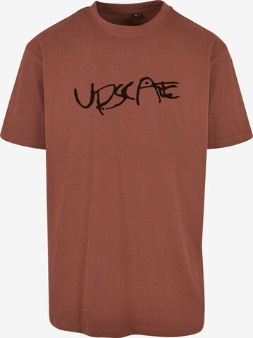 MT Upscale - Camisa 'Giza' em castanho: frente