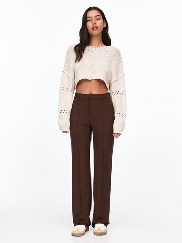 Loosefit Pantalon Pull&Bear en marron