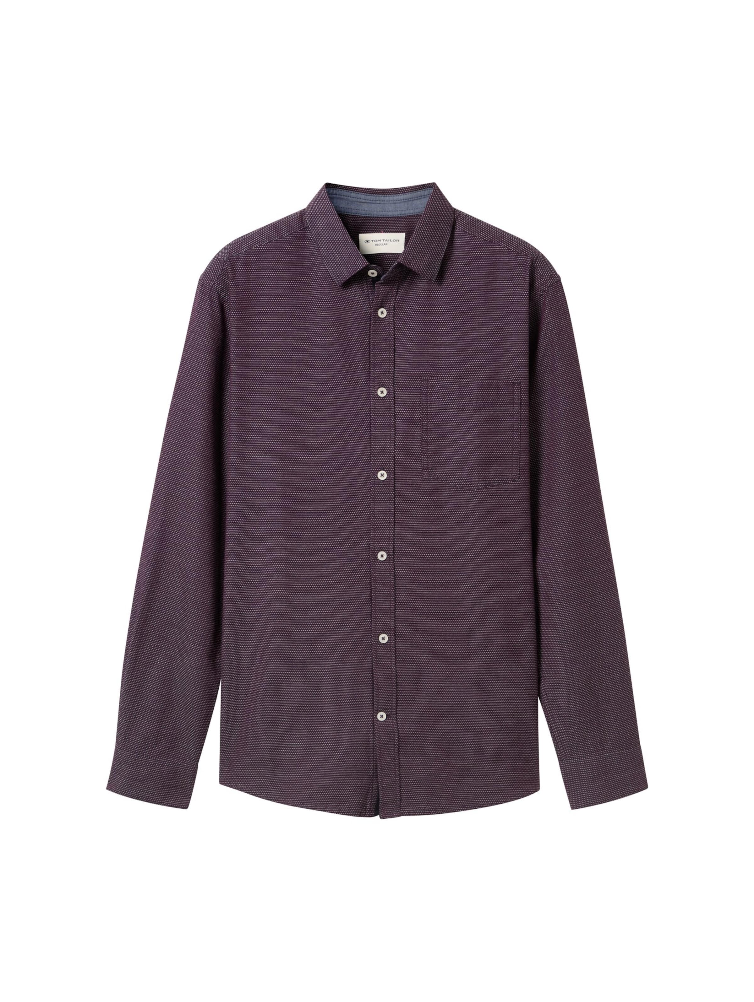 TOM TAILOR Regular Fit Hemd in Lila: Vorderseite
