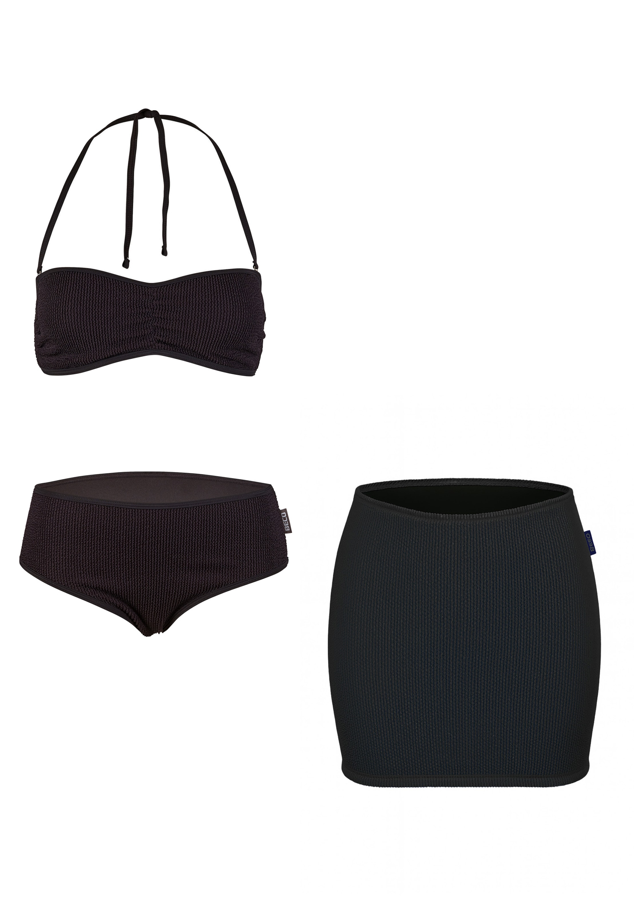 BECO the world of aquasports Bustier Bikini in Schwarz: Vorderseite