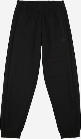 melns ADIDAS ORIGINALS Pakapēniski sašaurināts piegriezums Bikses 'SPACER': no priekšpuses