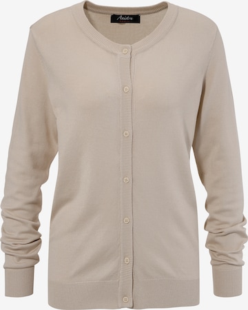 Aniston CASUAL Strickjacke in Beige: Vorderseite