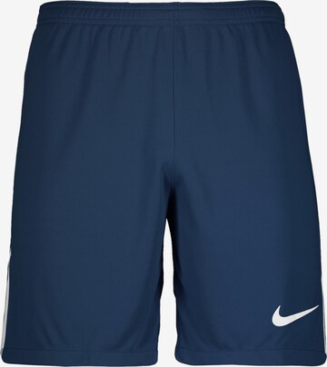 NIKE Regular Workout Pants 'League' in Blue: front