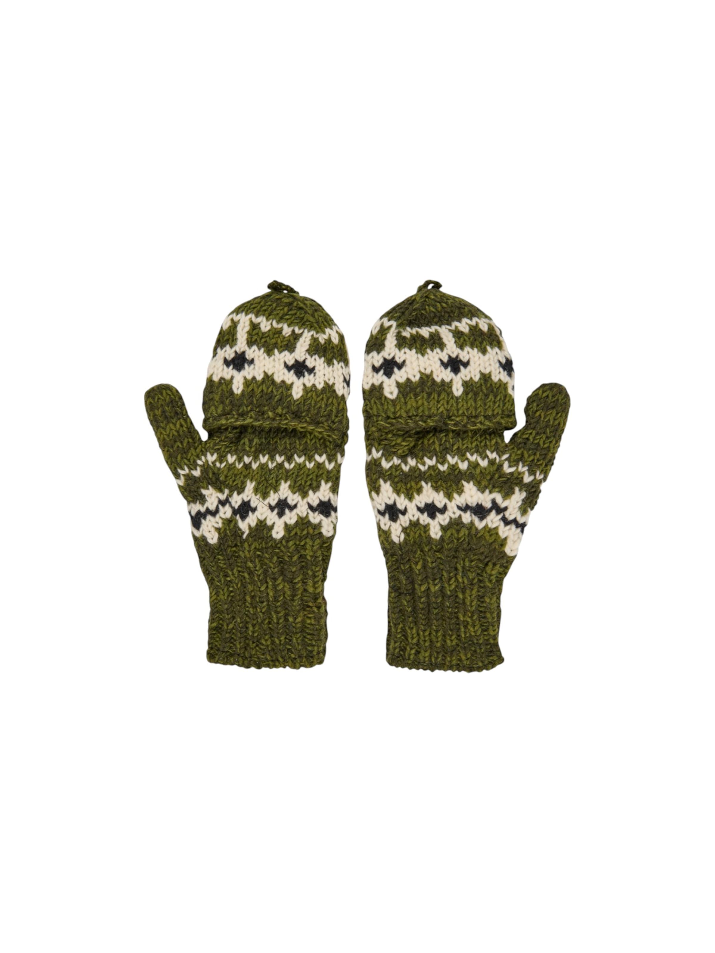 THC Natural Line Mittens in Green