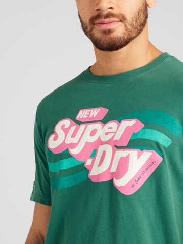 Superdry T-Shirt 'Cooper 70er Jahre' in Grün