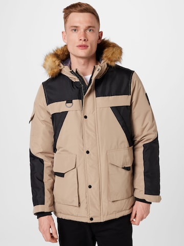 BURTON MENSWEAR LONDON Winter jacket 'Fern' in Beige: front