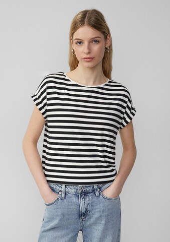QS T-shirt in Schwarz: Vorderseite