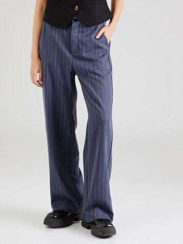 SISTERS POINT Wide leg Broek 'ELVIA' in Blauw: voorkant