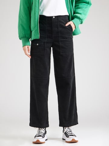 Wide leg Pantaloni cargo di CONVERSE in nero: frontale