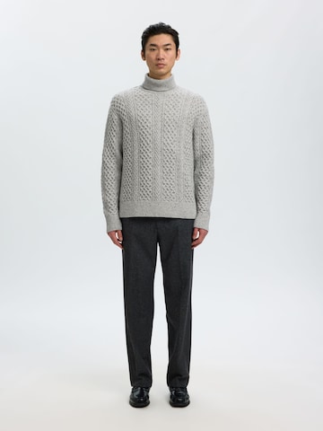 Regular Pantalon SELECTED en gris