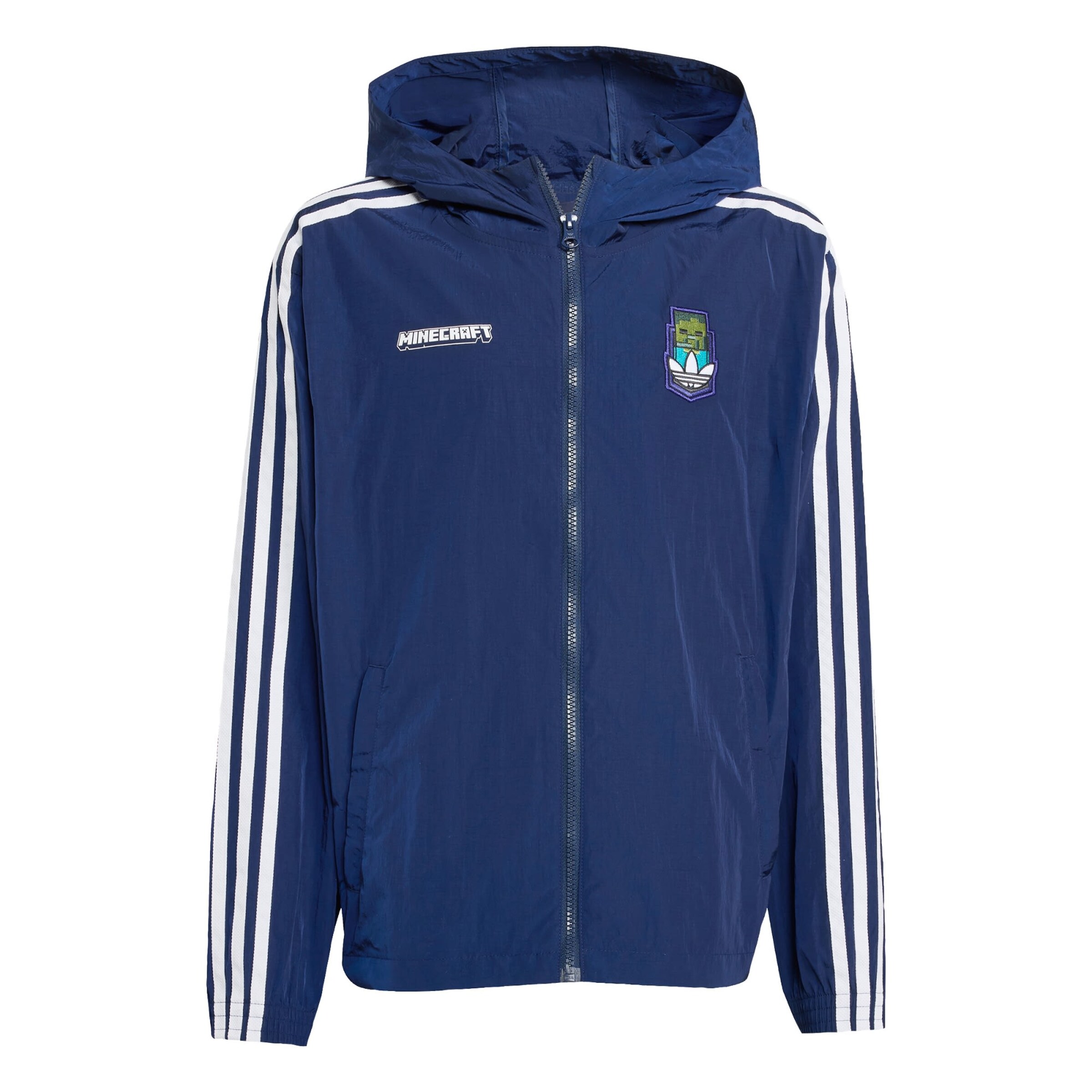 ADIDAS ORIGINALS Between-season jacket 'Adidas x Minecraft' in Blue: front