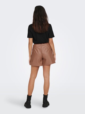 ONLY Loose fit Trousers 'Heidi' in Brown