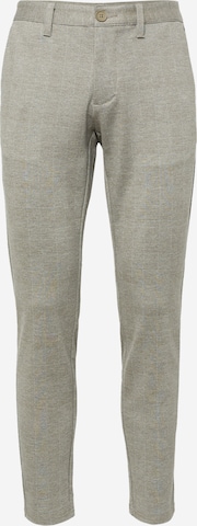 pilka Only & Sons „Chino“ stiliaus kelnės 'Mark': priekis