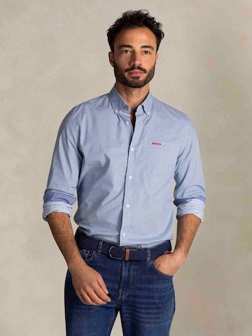NZA New Zealand Auckland Regular fit Overhemd 'Adriel' in Blauw: voorkant