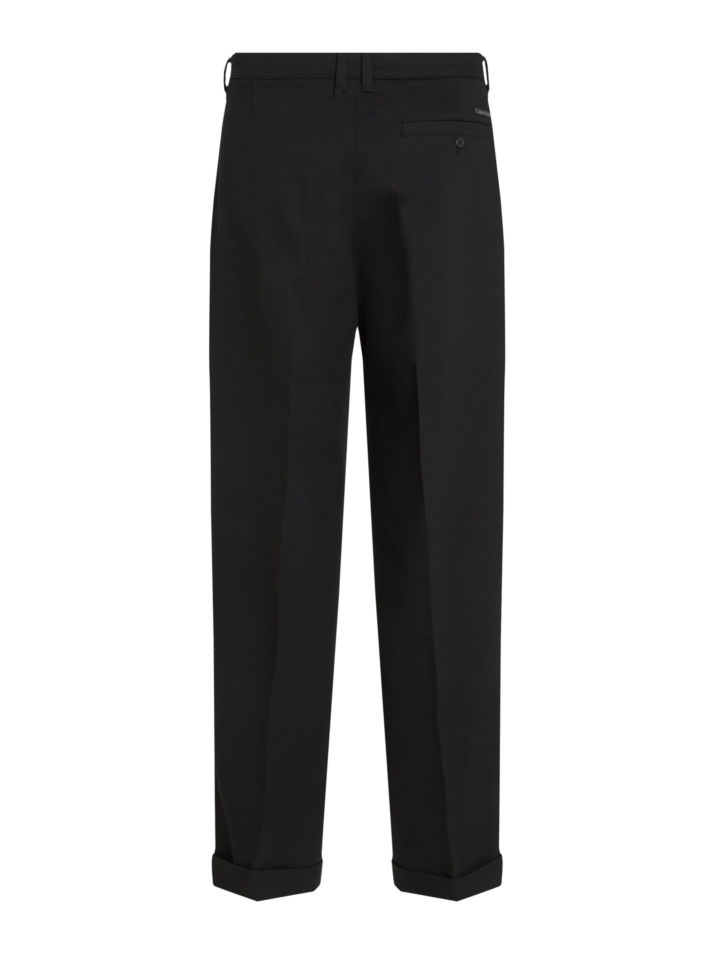 Calvin Klein Jeans Loosefit Ráncos nadrág - fekete