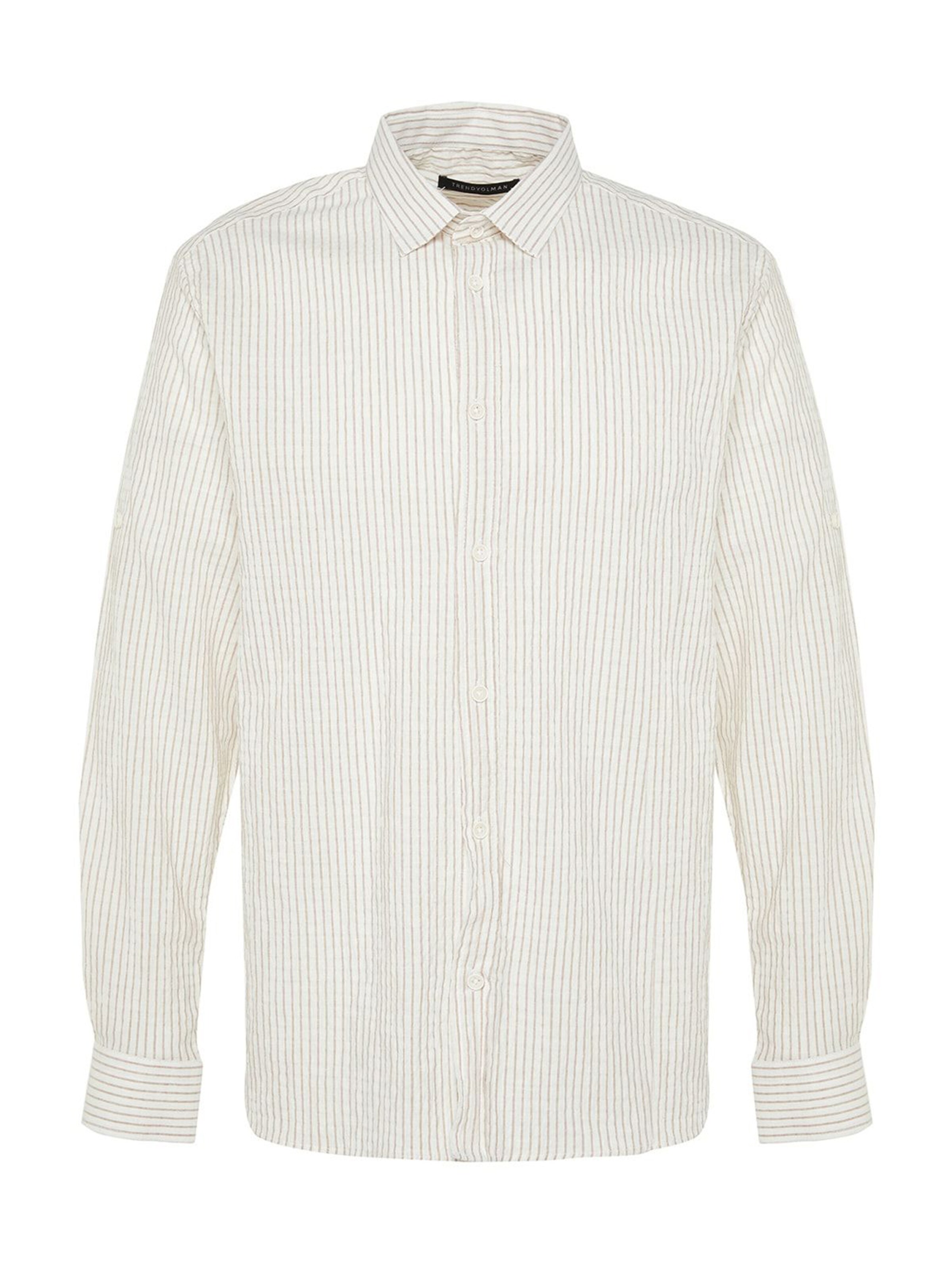 Regular fit Camicia di Trendyol in beige: frontale