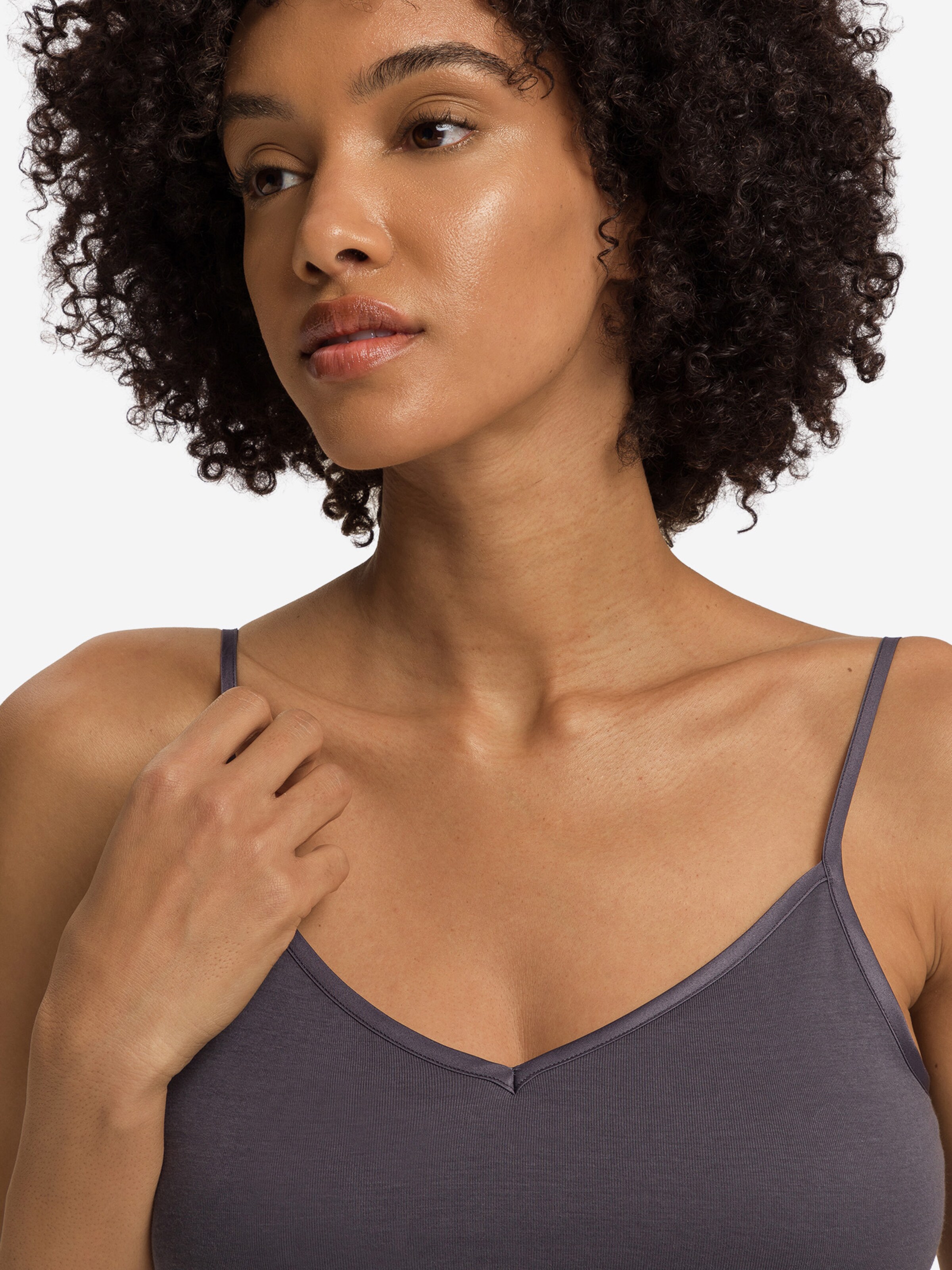 Hanro Top ' Cotton Seamless ' in Grey