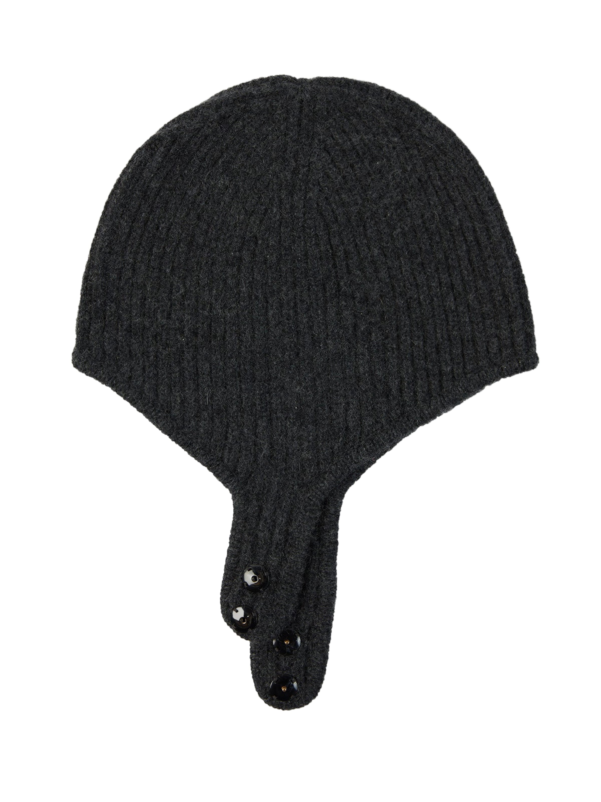GOBI Cashmere Mütze 'Knitted Aviator Cap'‌ in Grau: Vorderseite