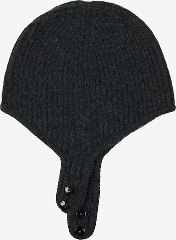 GOBI Cashmere Mütze 'Knitted Aviator Cap' in Grau: Vorderseite