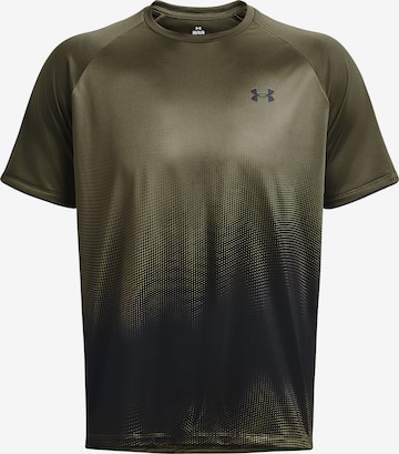UNDER ARMOUR Performance Shirt 'Tech Fade' in Green: front