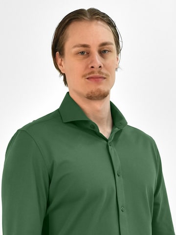 Vercate Slim fit Koszula biznesowa 'No. 19' w kolorze zielony