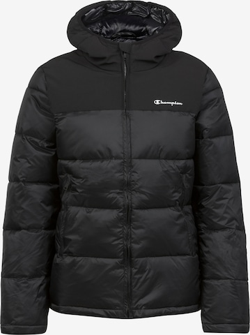 Champion Authentic Athletic Apparel Winter Jacket in Black: front
