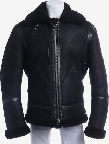 Acne Lederjacke / Ledermantel 4XL in Schwarz: predná strana