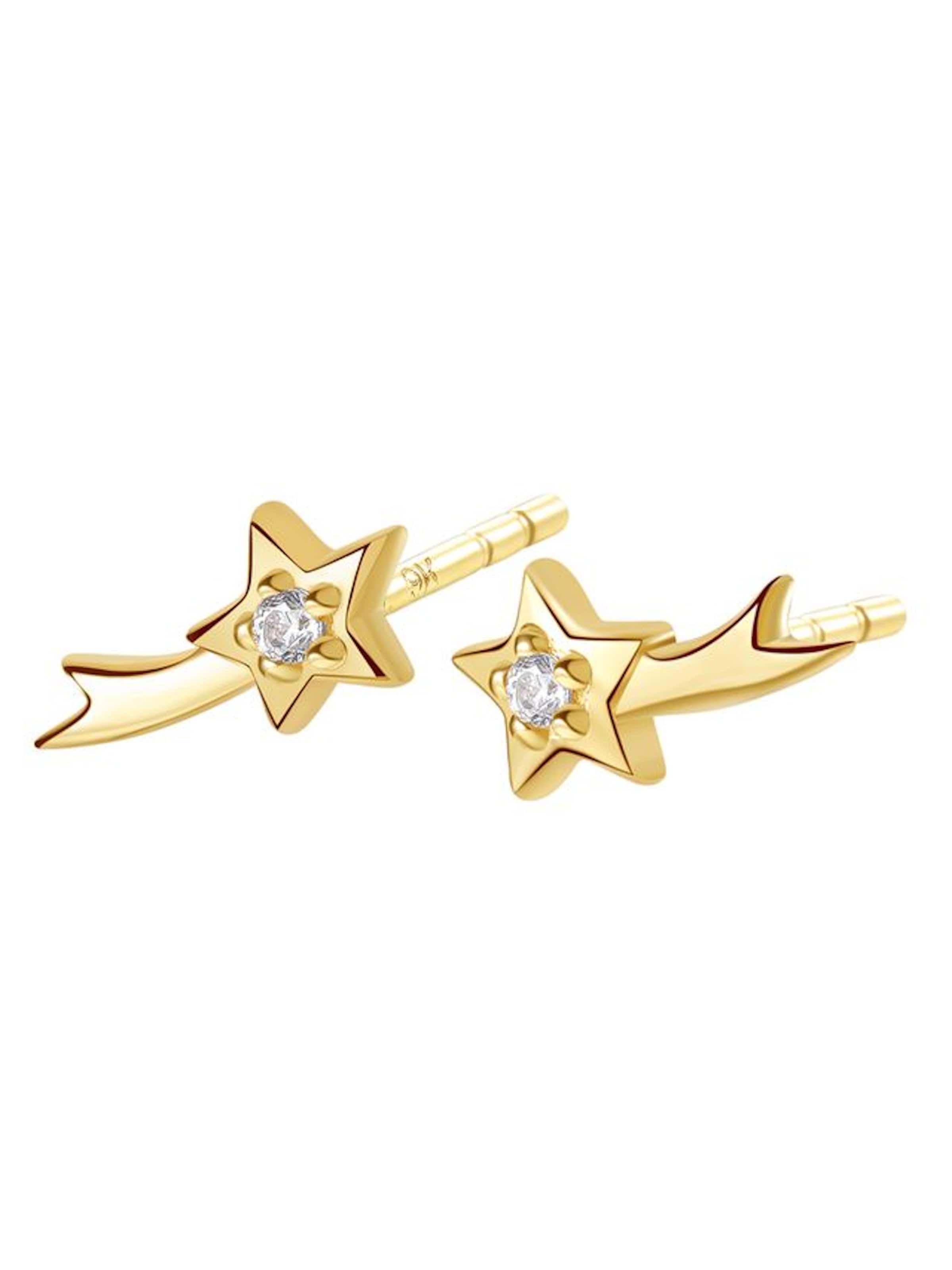 Dear Me Ohrringe 'Shooting Star' in gold, Produktansicht