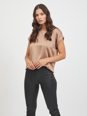 VILA Shirt 'ELLETTE' in Bruin: voorkant