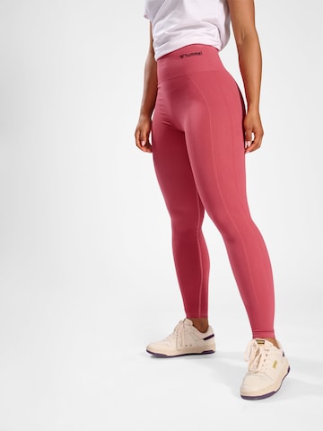Hummel Skinny Workout Pants 'Tif' in Pink