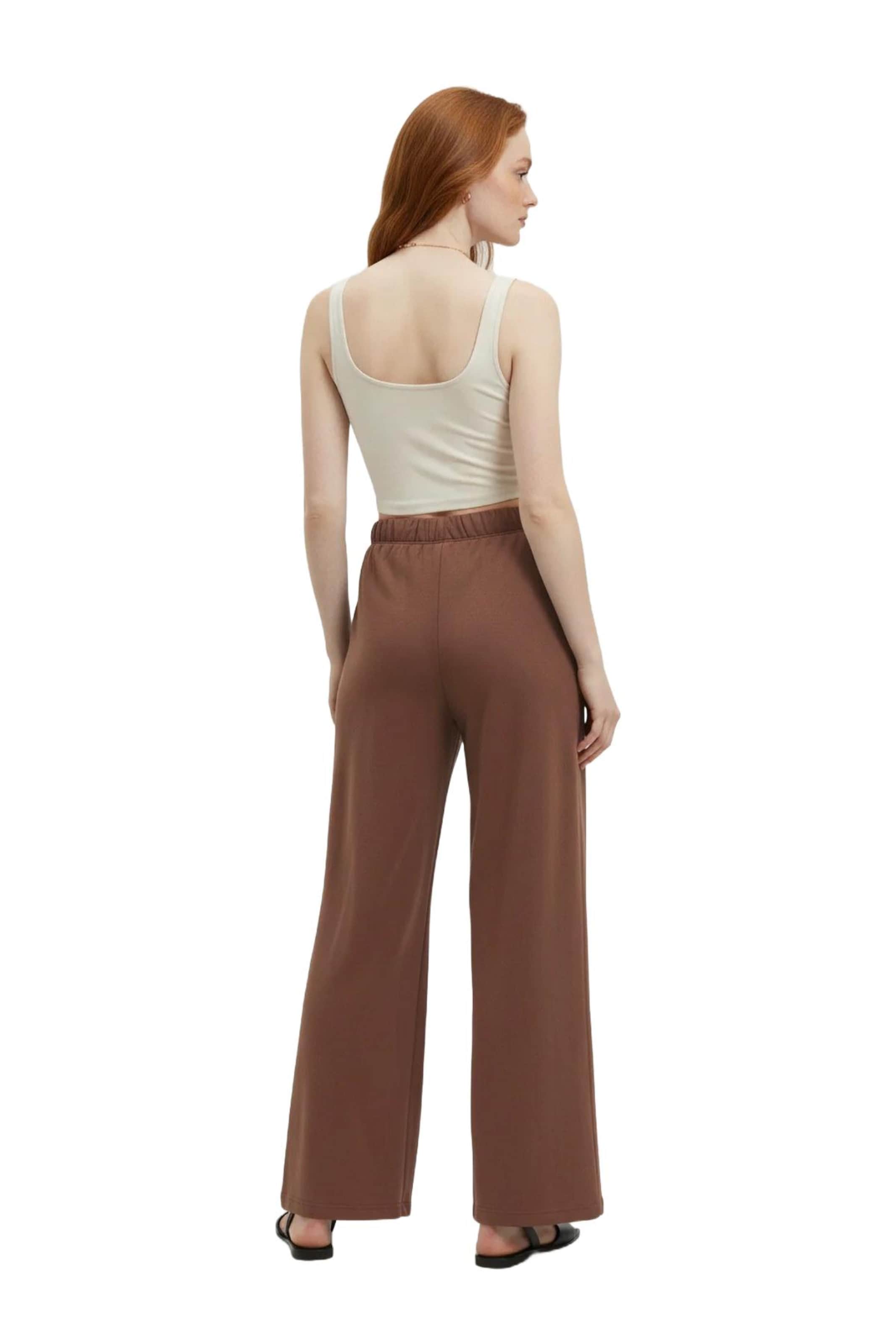 No Matter What Wide leg Trousers in Brown