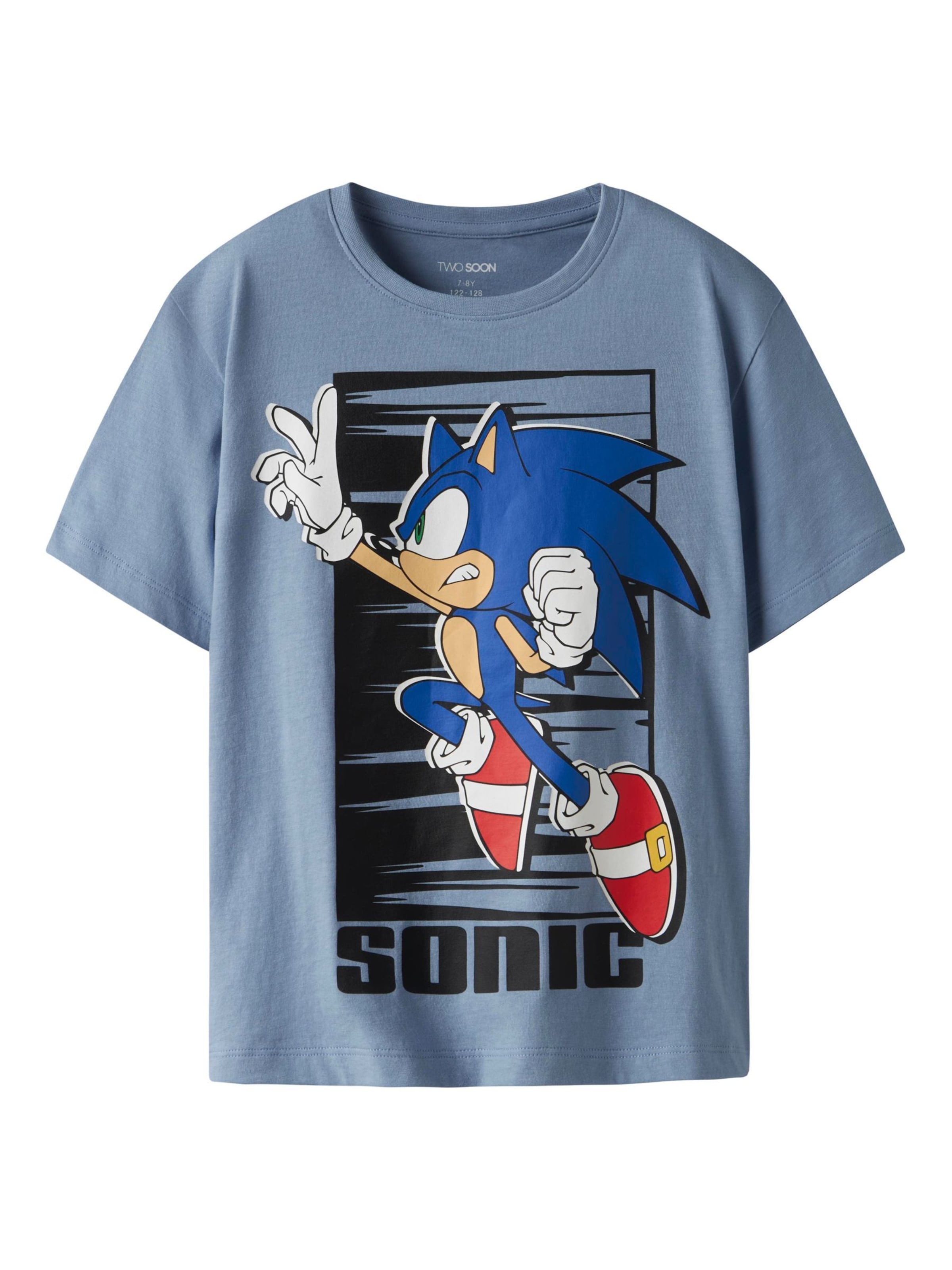 Maglietta 'Sonic' di TWO SOON in blu: frontale
