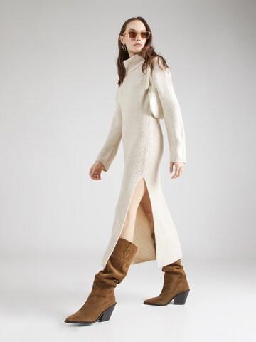 Abercrombie & Fitch Knitted dress in Beige